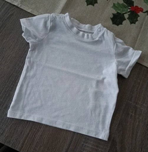 H&M wit t-shirt 62, Kinderen en Baby's, Babykleding | Maat 62, Jongetje of Meisje, H&M, Ophalen of Verzenden, Zo goed als nieuw