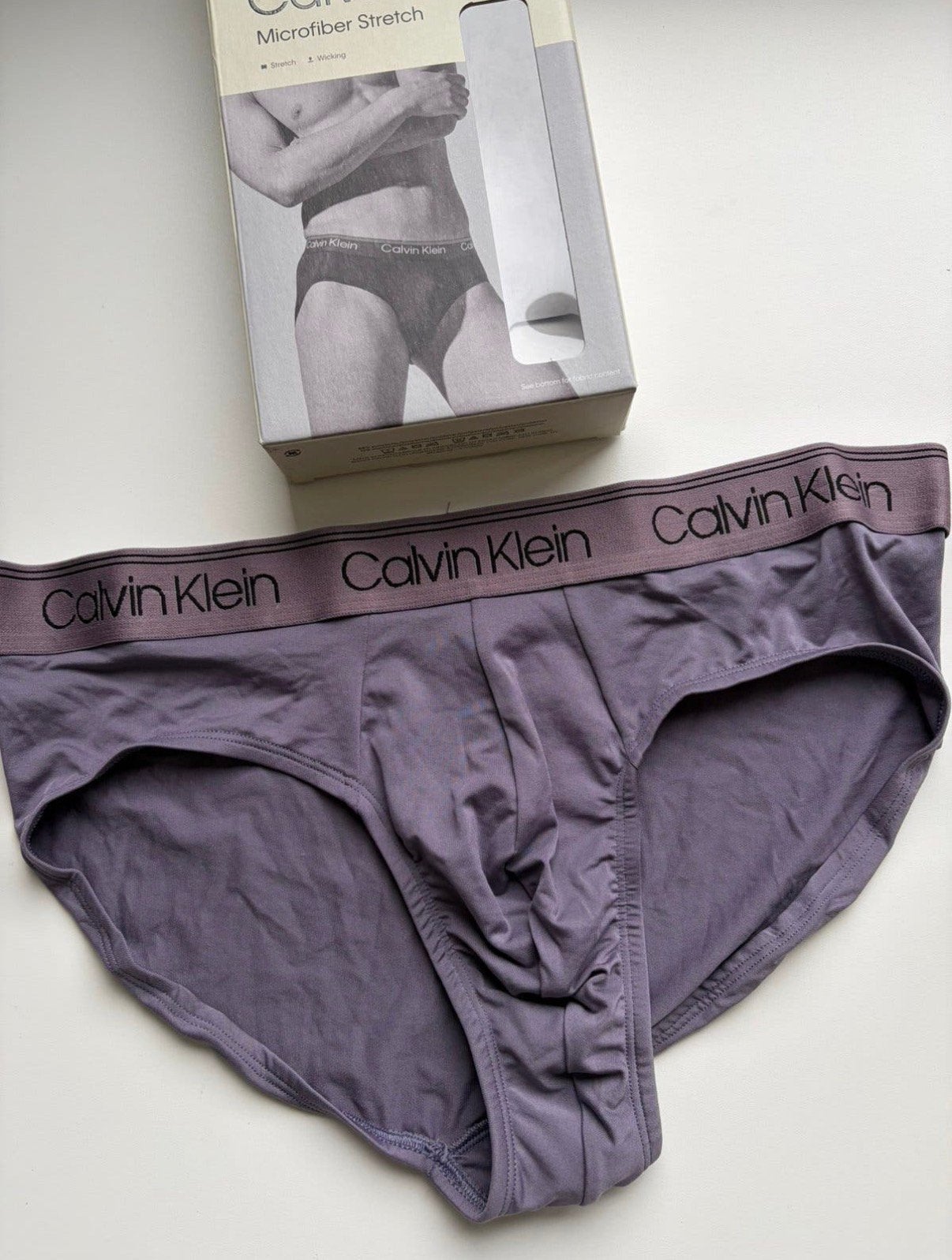 Calvin Klein Polyamide slip Nieuw, Kleding | Heren, Verzenden, Grijs, Slip