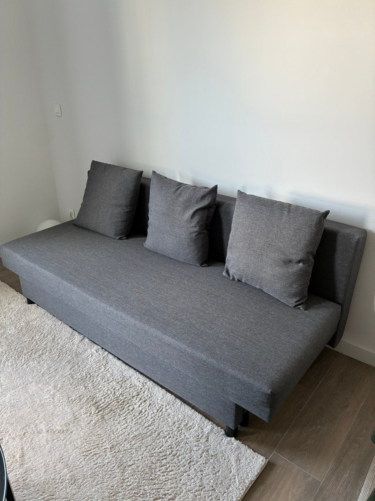 Canapé-lit IKEA 3 places, Maison & Meubles, Chambre à coucher | Canapés-lits, Enlèvement, Utilisé, Deux personnes, Gris
