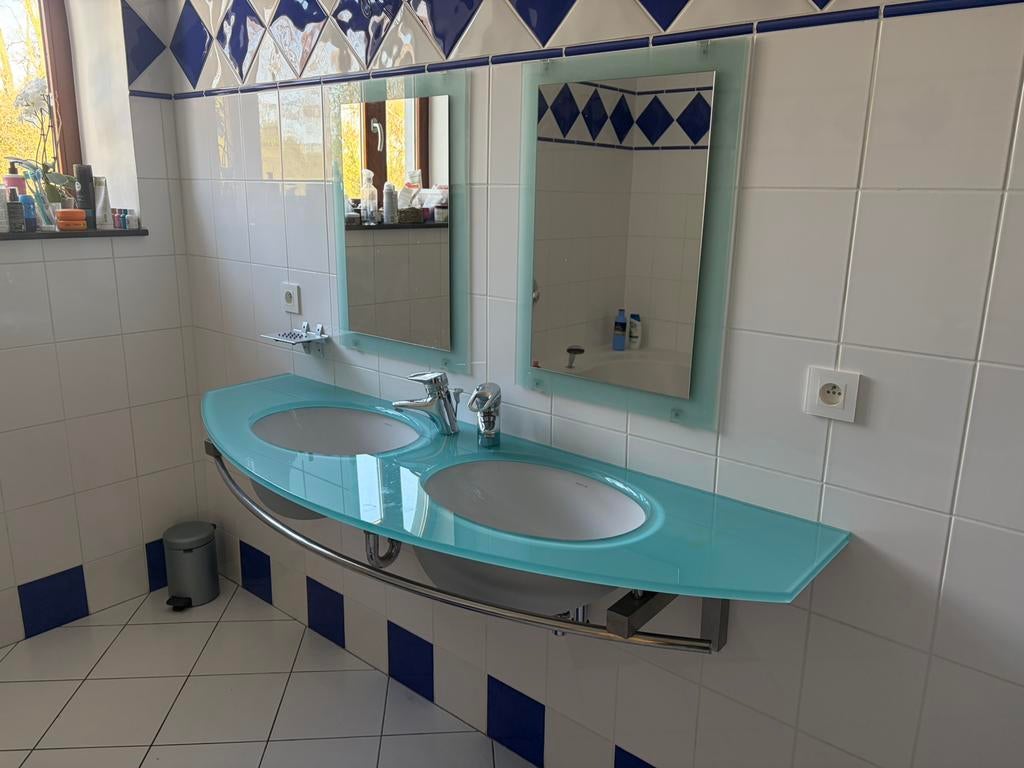 Meuble de salle de bain avec éviers Antonio Lupi, 25 à 50 cm, Moins de 100 cm, Meuble lavabo, 150 à 200 cm