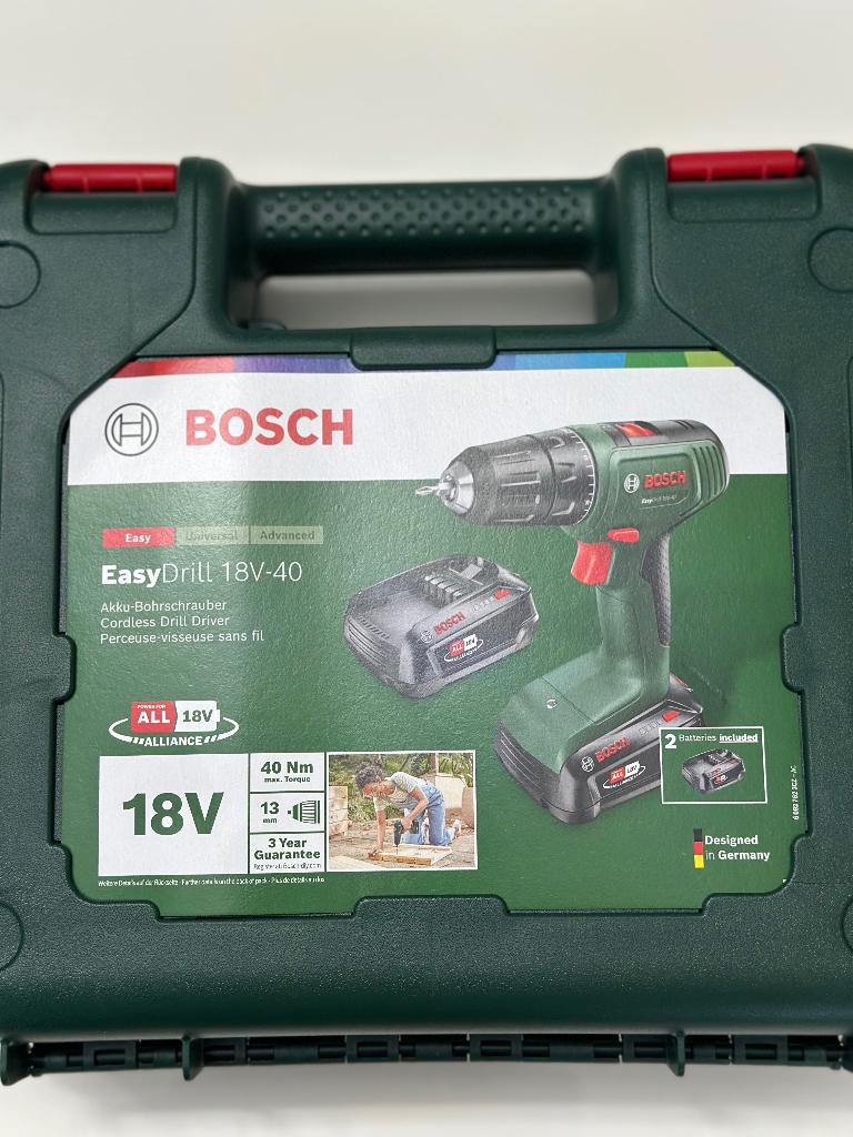 Schroefboormachine 18V met 2 accu’s, Doe-het-zelf en Bouw, Gereedschap | Boormachines, Ophalen, Nieuw