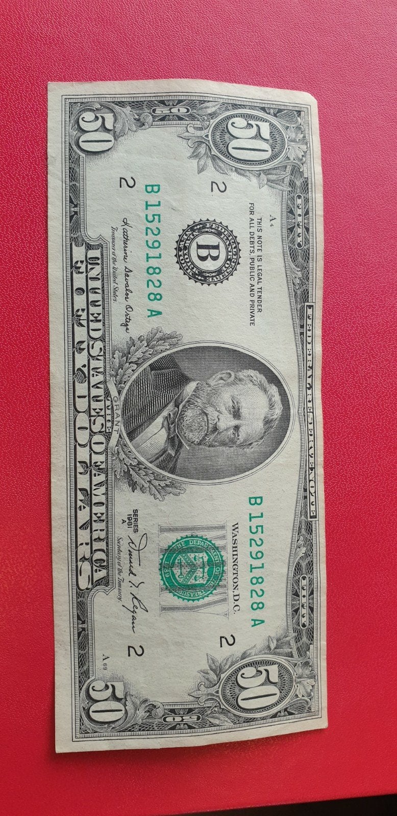bonjour je vends ce billet de 50 dollars de 1981, Timbres & Monnaies, Billets de banque | Amérique, Enlèvement ou Envoi