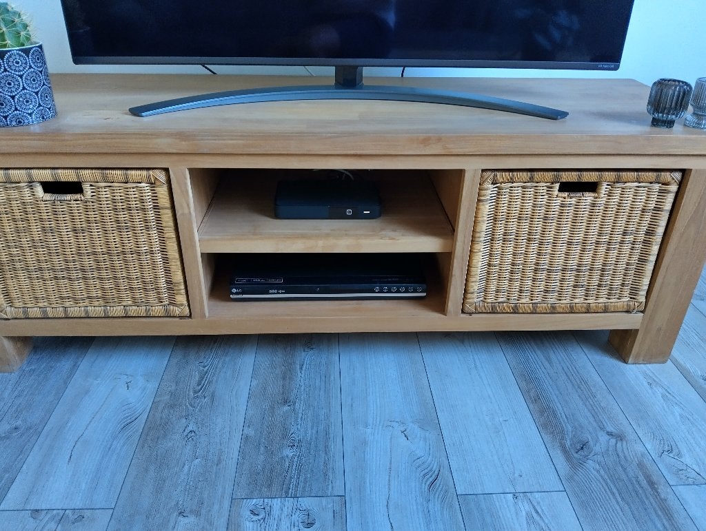 Tv kast, Huis en Inrichting, Ophalen, Gebruikt, 150 tot 200 cm, Teakhout