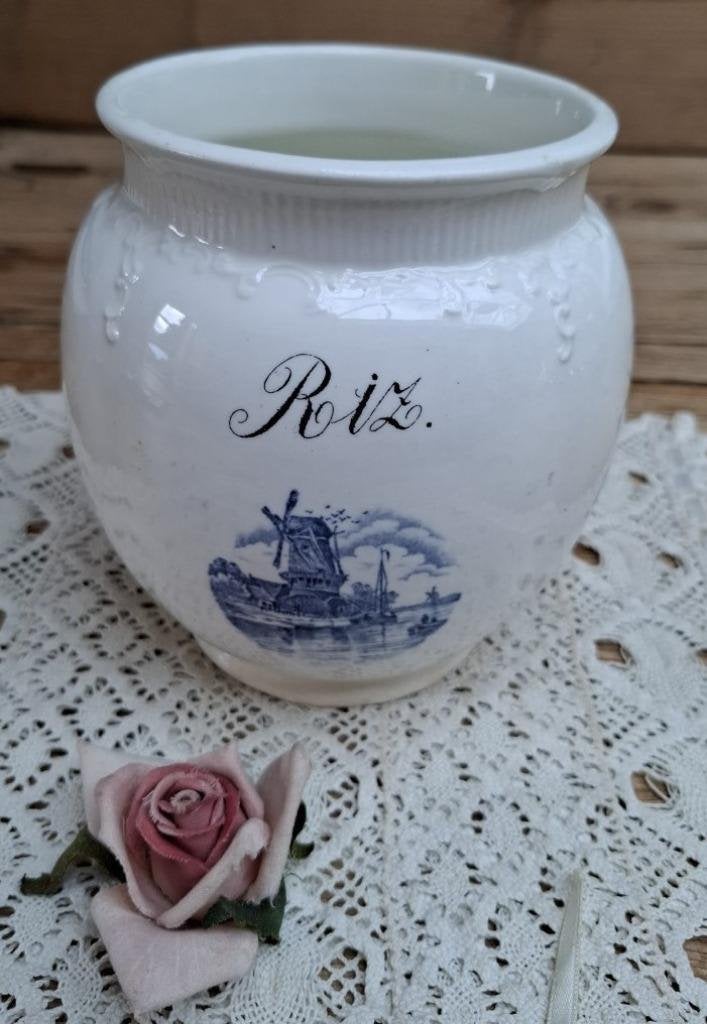 Oude Franstalige rijst pot , Societe Ceramique Maestricht, Ophalen of Verzenden