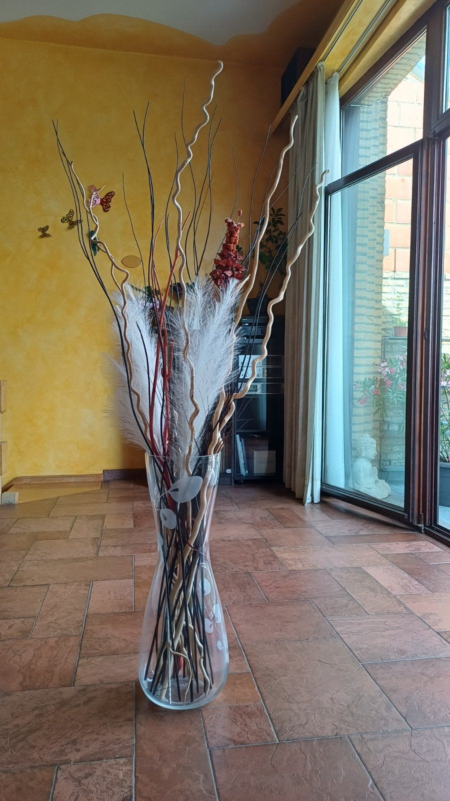 Prachtige grote transparante decoratieve vaas, Huis en Inrichting, Woonaccessoires | Vazen, Ophalen, Transparant