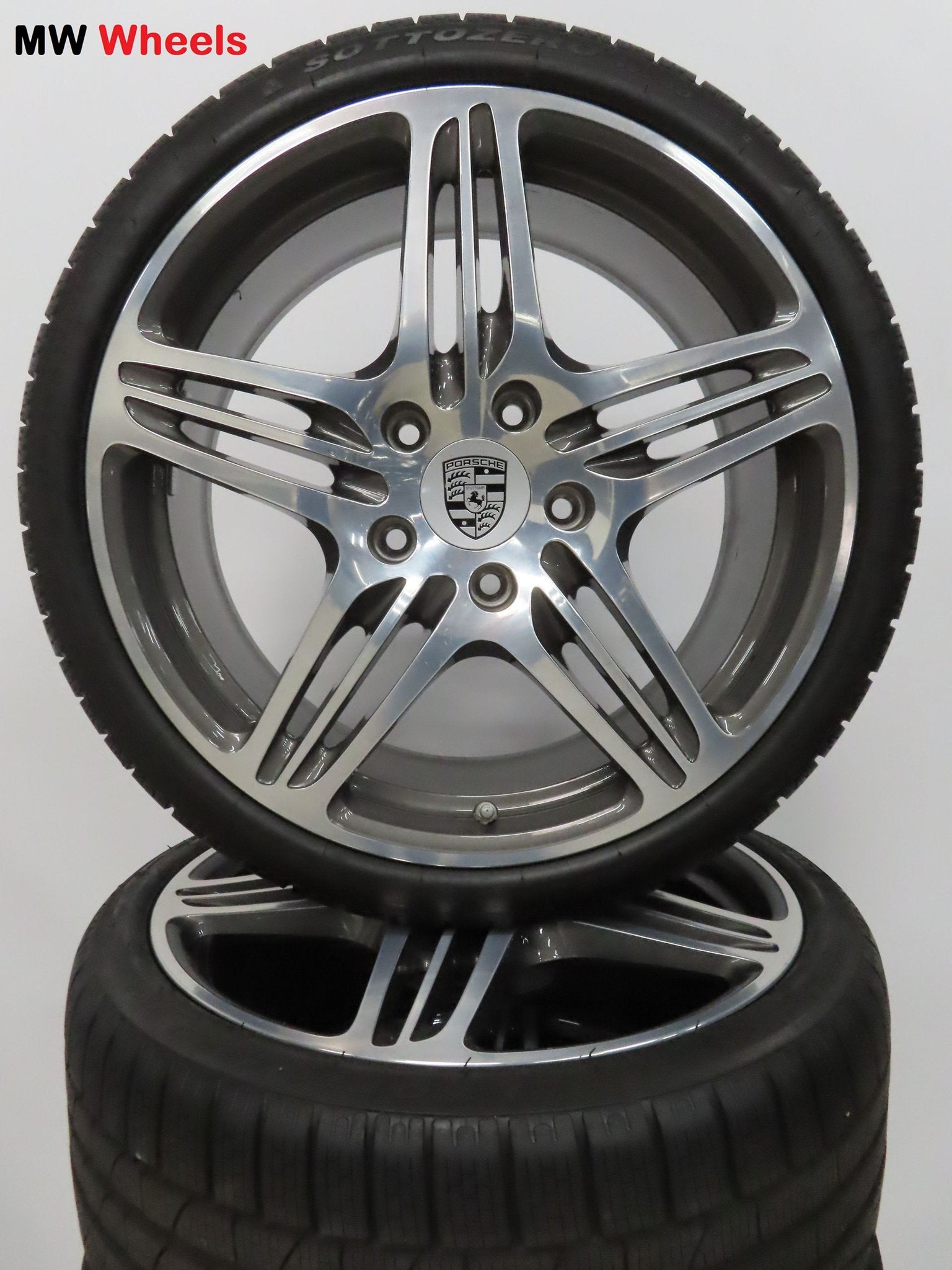 Originele Porsche 19 inch velgen 911 997 Turbo winterbanden, Pneus et Jantes, Pneus hiver, Véhicule de tourisme, -