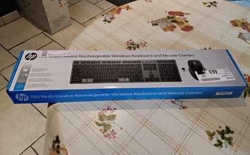 HP 720 draadloos dubbel combinatietoetsenbord (Qwerty), Computers en Software, Toetsenborden, Ophalen, Toetsenbord en muis-set