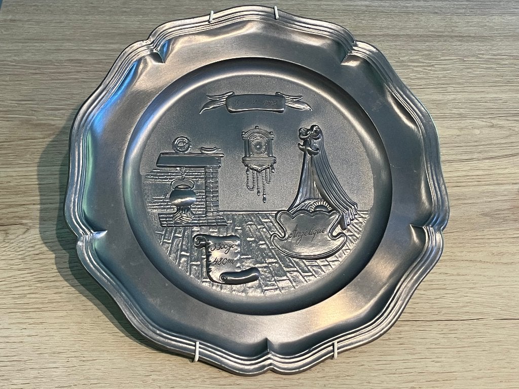 Tinnen Bord (1998) 90-95% Zuiverheid / 0,979 Kilogram, Ophalen of Verzenden