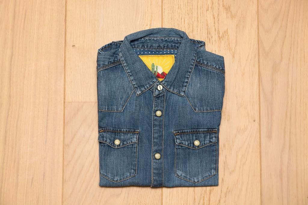 Jeanshemd Scotch & Soda, maat 8 jaar, Gebruikt, Jongen of Meisje, Overhemd of Blouse, Ophalen of Verzenden