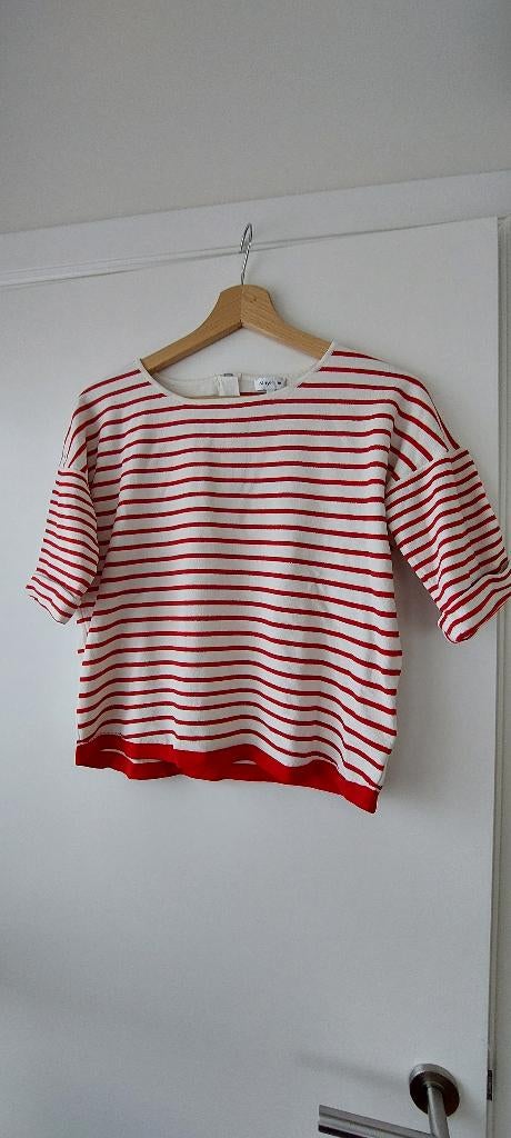 Wit met rood gestreept truitje, Kleding | Dames, Truien en Vesten, Mayerline, Ophalen of Verzenden, Zo goed als nieuw, Maat 36 (S)