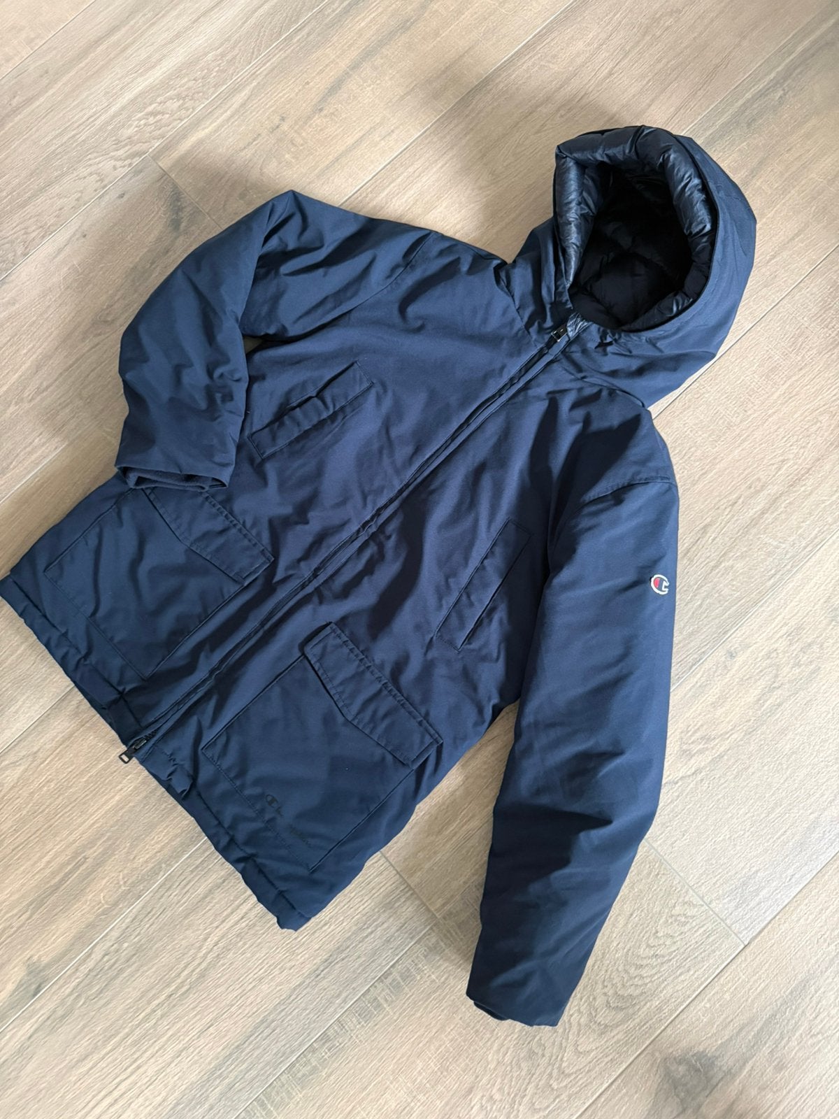 Parka d'hiver rembourrée bleu foncé (bleu marine) Champion, Enlèvement ou Envoi, Comme neuf