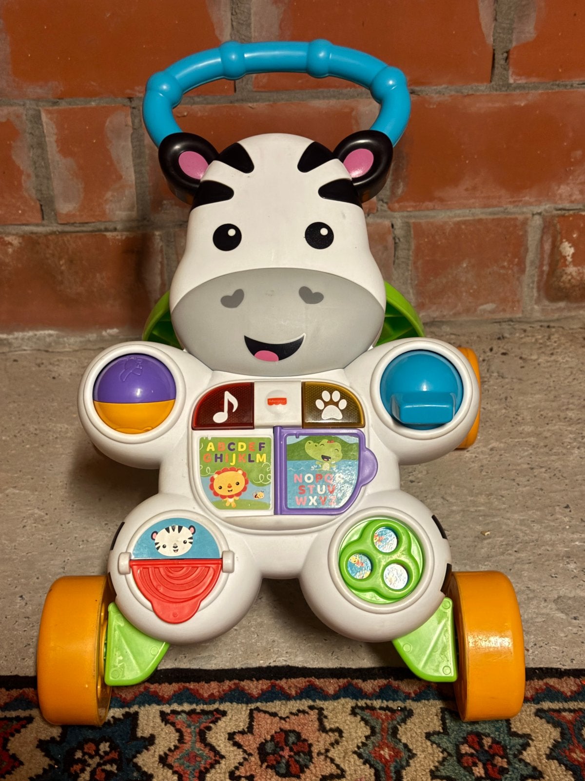 Fisher-Price Zebra Loopwagen / Baby Walker, Ophalen, Gebruikt, Duw- of Trekspeelgoed, Met geluid