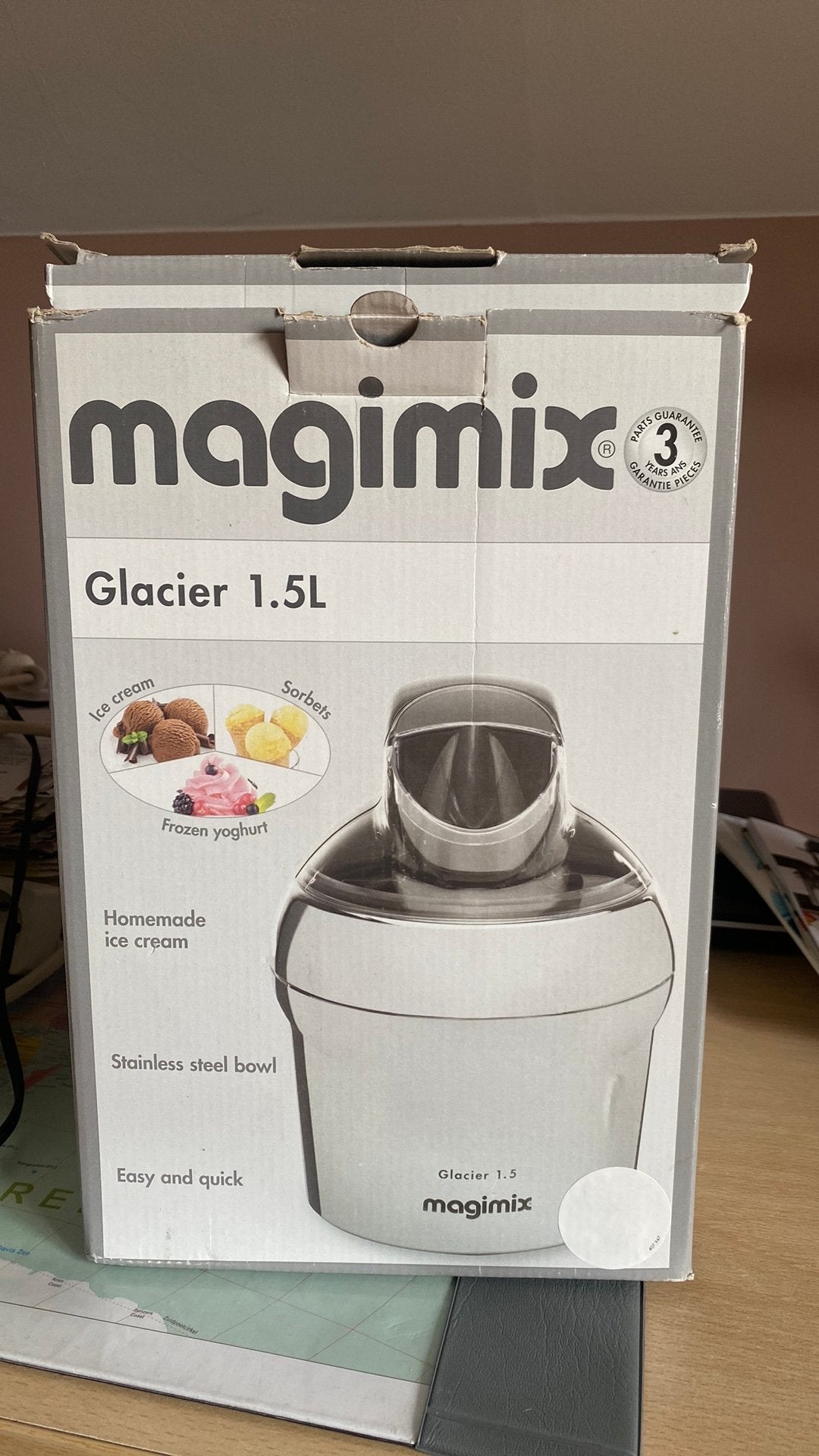 IJsmaker Magimix 1,5L wit, Enlèvement, Utilisé, Auto-congélation