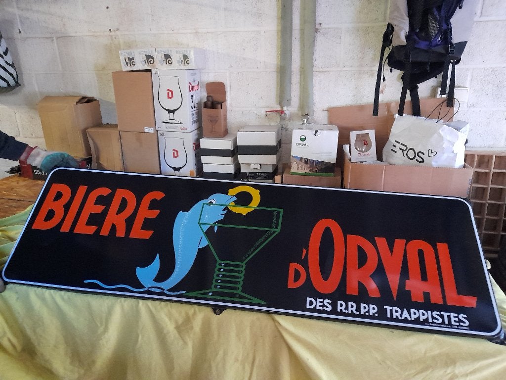PLAQUE ORVAL EMAILLEE  04/2001, Collections, Enlèvement, Neuf, Panneau publicitaire