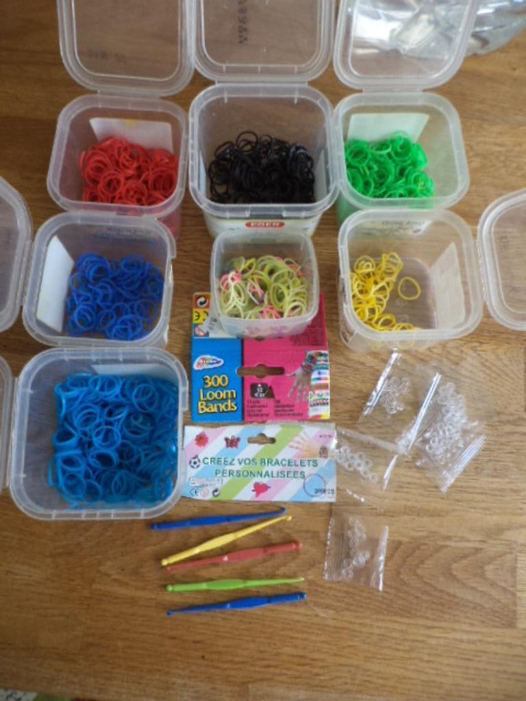 Lot d'elastiques loom bands pour bracelets, Handtassen en Accessoires, Armbanden, Ophalen of Verzenden, Nieuw, Overige kleuren