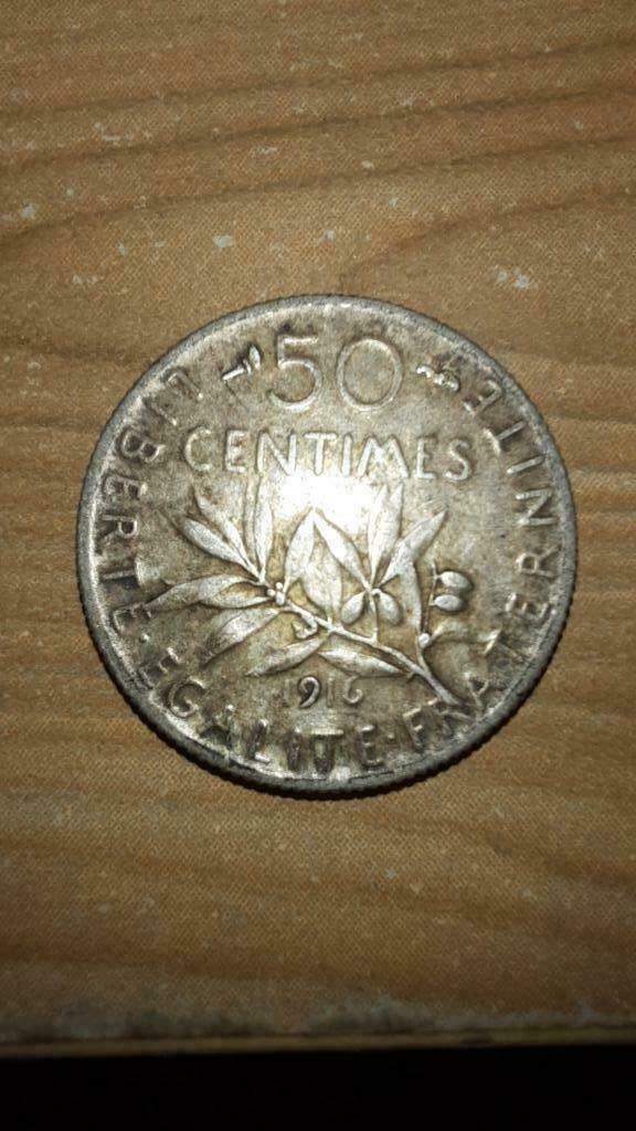 Franse munt van 50 cent, Ophalen of Verzenden, Frankrijk, 50 cent, Losse munt