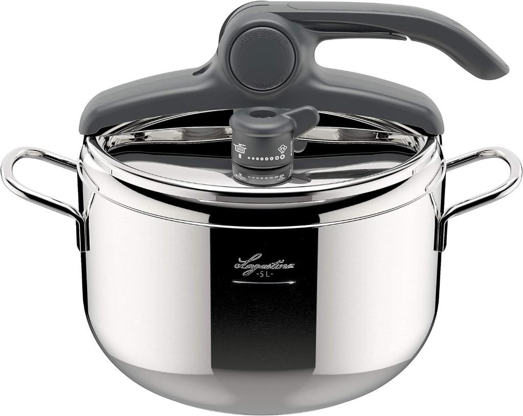 Autocuiseur Lagostina Irradial Control Lagoeasy'UP 5L Ø 22cm, Neuf, Inox, Enlèvement ou Envoi, Plaque céramique