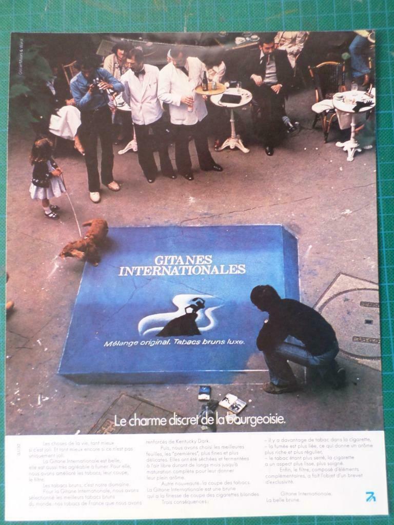 Cigarettes "Gitanes" - publicité papier - 1976, Verzamelen, Ophalen of Verzenden, Gebruikt, Overige typen