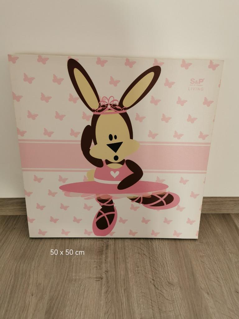 Canvas konijn S&P 50x50cm, Enlèvement ou Envoi, Comme neuf, Décoration murale