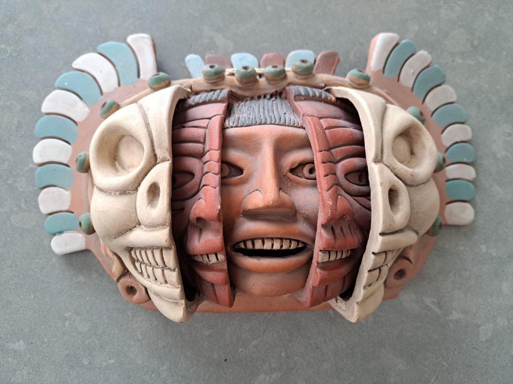 Mexicaans Azteken 3 ages masker, Ophalen, Zo goed als nieuw