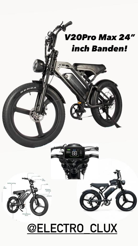 Fatbike V20 Max 2025Model! 24inch Banden! Hydraulisch Remmen, Fietsen en Brommers, Ophalen, Nieuw