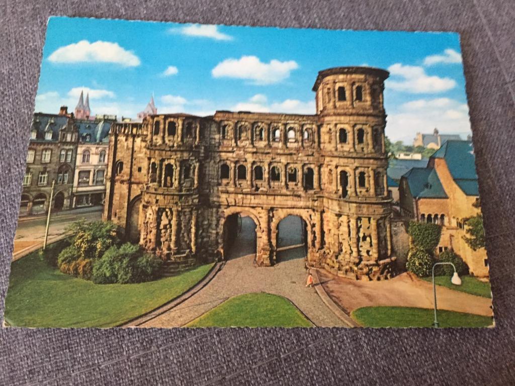 Oude postkaart Trier Porta Nigra, Ophalen of Verzenden, 1960 tot 1980, Gelopen, Duitsland