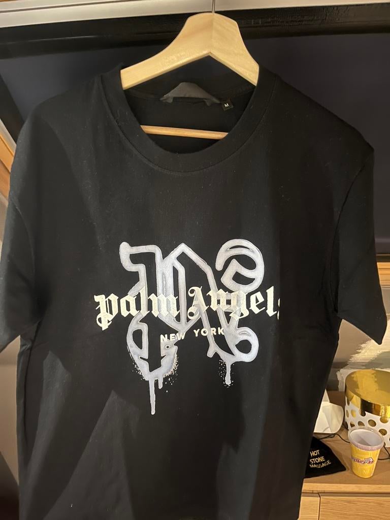 Palm Angels T shirt Medium, Kleding | Heren, T-shirts, Zwart, Palm angels, Zo goed als nieuw, Verzenden