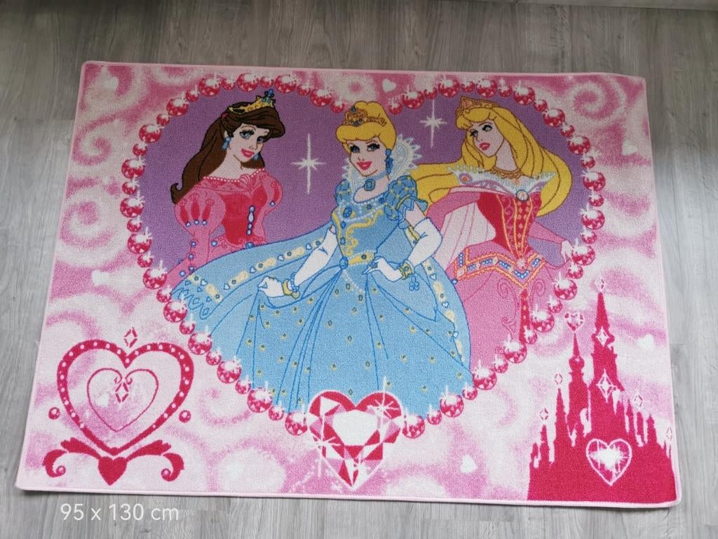 Tapijt Disney prinses 95x130cm, Ophalen of Verzenden, Gebruikt, Overige typen
