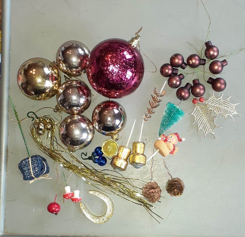 Lot déco noel sapin gâteau montage floral, Enlèvement ou Envoi, Utilisé