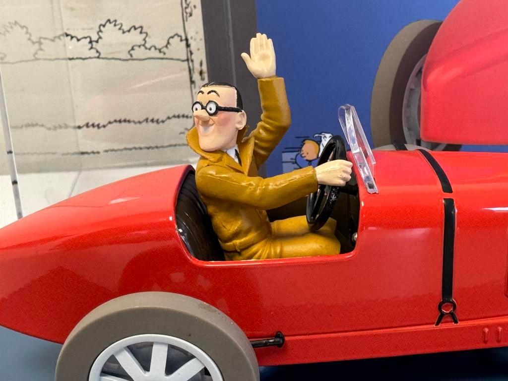 Kuifje Bugatti rscer 1 : 24, Ophalen of Verzenden, Kuifje, Zo goed als nieuw, Beeldje of Figuurtje