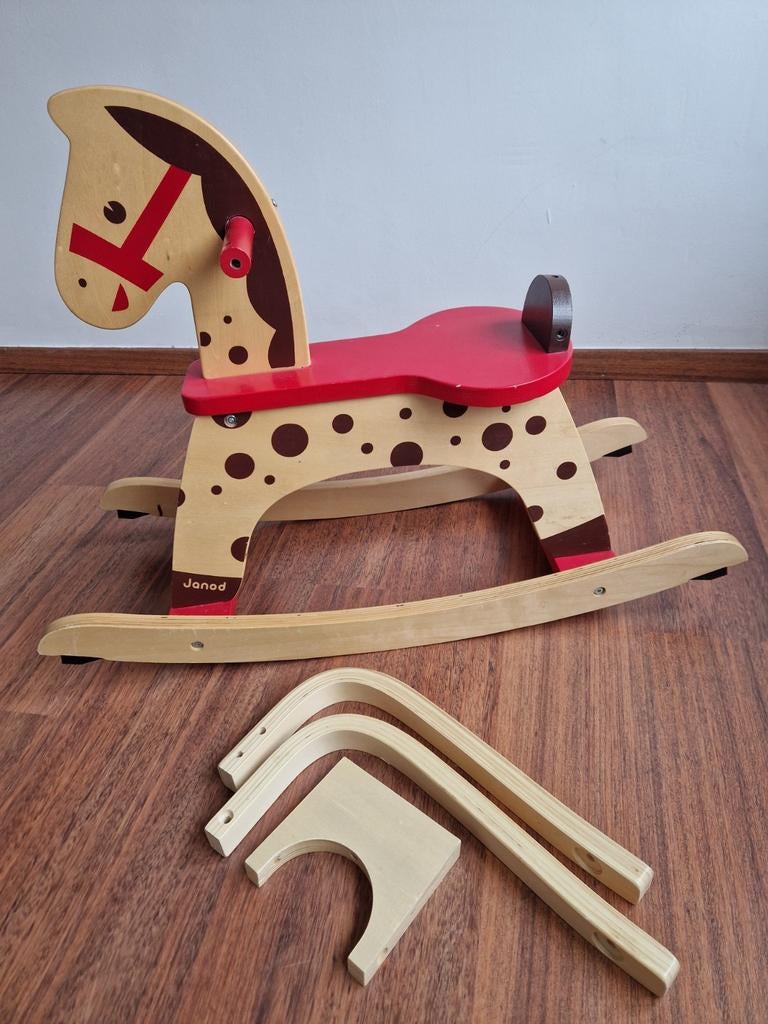 Janod houten hobbelpaard, Enlèvement, Utilisé, Jouet à Rouler ou à Bascule
