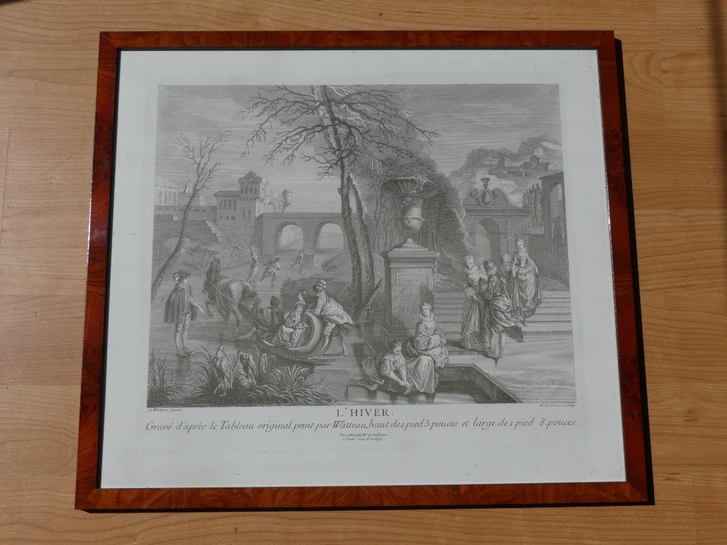 Tableau reproduction noir et blanc "L'hiver", Enlèvement ou Envoi