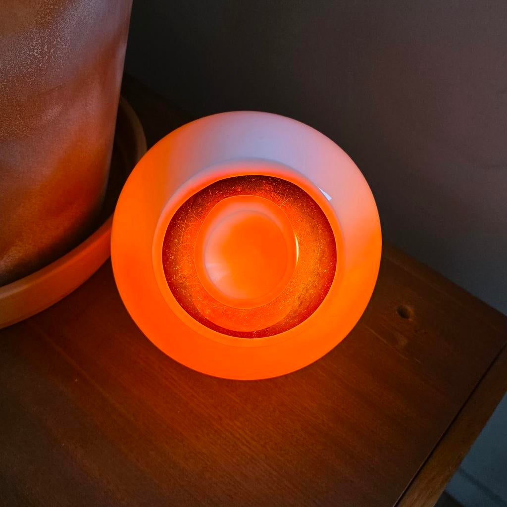 Lampe globe  "Œil" vintage en verre, Antiquités & Art, Enlèvement ou Envoi