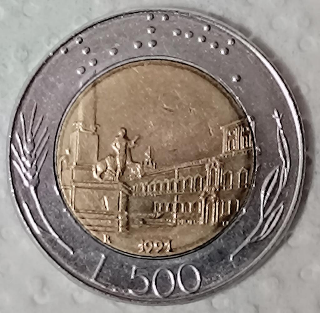 munt Italie 500 lire 1991, Envoi