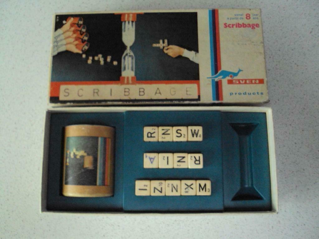 Vintage "Scribbage" in goede staat van Sven., Hobby en Vrije tijd, Gezelschapsspellen | Overige, Ophalen of Verzenden, Gebruikt