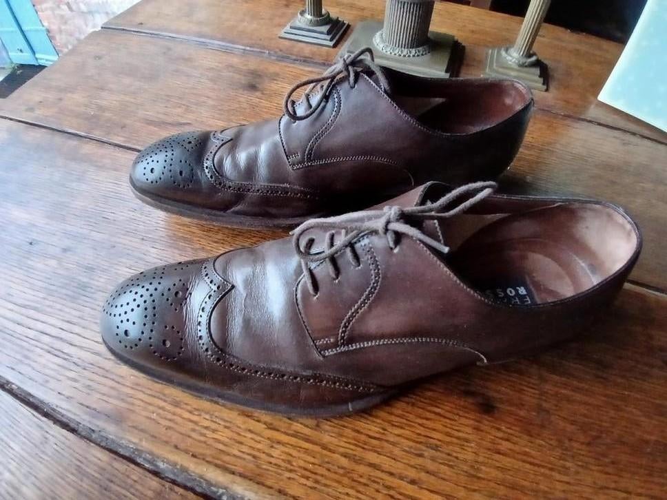FRATELLI ROSSETTI leren Oxford maat 6 1/2, Verzenden, Bruin, FRATELLI ROSSETTI, Veterschoenen