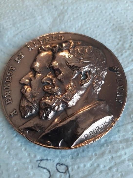 Médaille commémorative en bronze des Frères SOLVAY 1863-1888, Enlèvement ou Envoi, Bronze