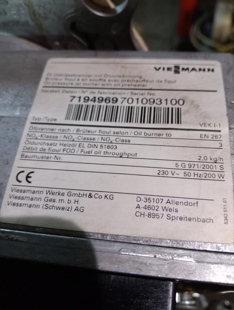 viessmann VEK 1.1, Enlèvement