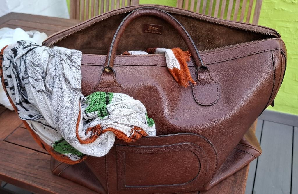 DELVAUX-tas - 100% LEDEREN handbagage, Ophalen, Gebruikt, Bruin, Shopper