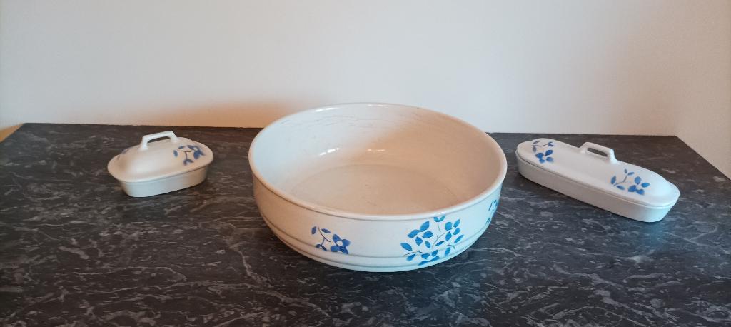 VINTAGE CUVETTE PORCELAINE, PORTE SAVON bleu, Ophalen