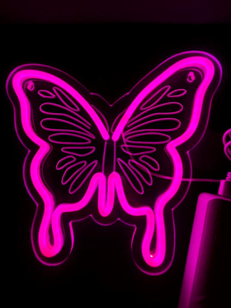Lampe au néon Butterfly, Enlèvement ou Envoi, Neuf, Table lumineuse ou lampe (néon)