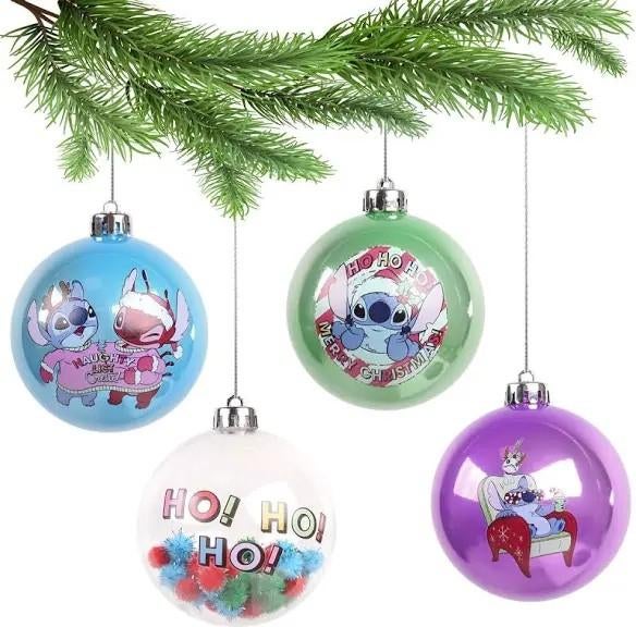 4 kerstballen Stitch - Disney - Nieuw, Ophalen of Verzenden
