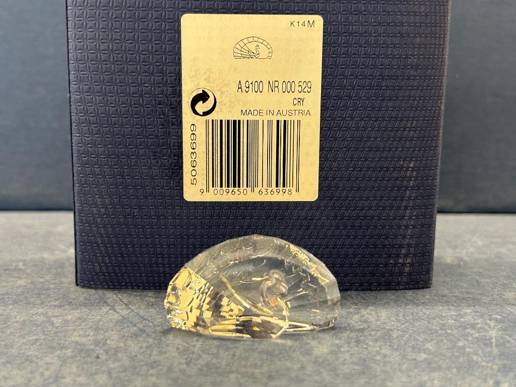 Swarovski SCS Ledengeschenk 2015 Paperweight Pauw, Ophalen of Verzenden, Nieuw, Figuurtje