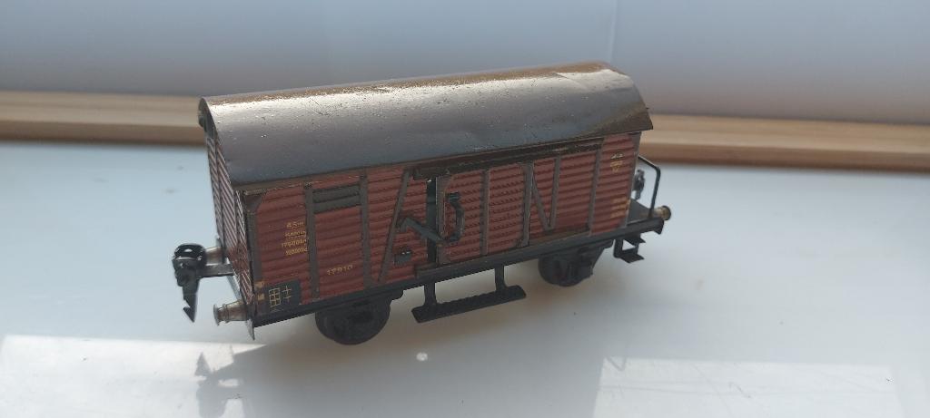 Marklin schaal 0 1791 Pakwagen met sluitlichten, Gebruikt, Gelijkstroom of Wisselstroom, Wagon, Ophalen of Verzenden