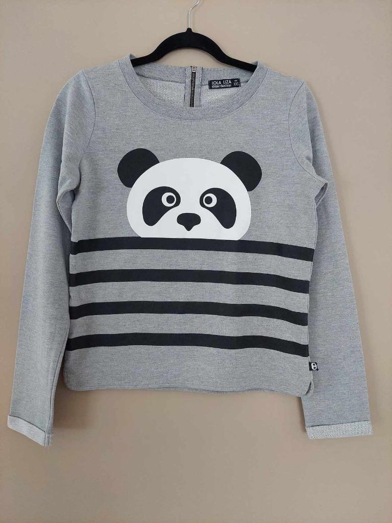 Grijze pull met panda, Lola en Liza, Gris, Enlèvement ou Envoi, Comme neuf