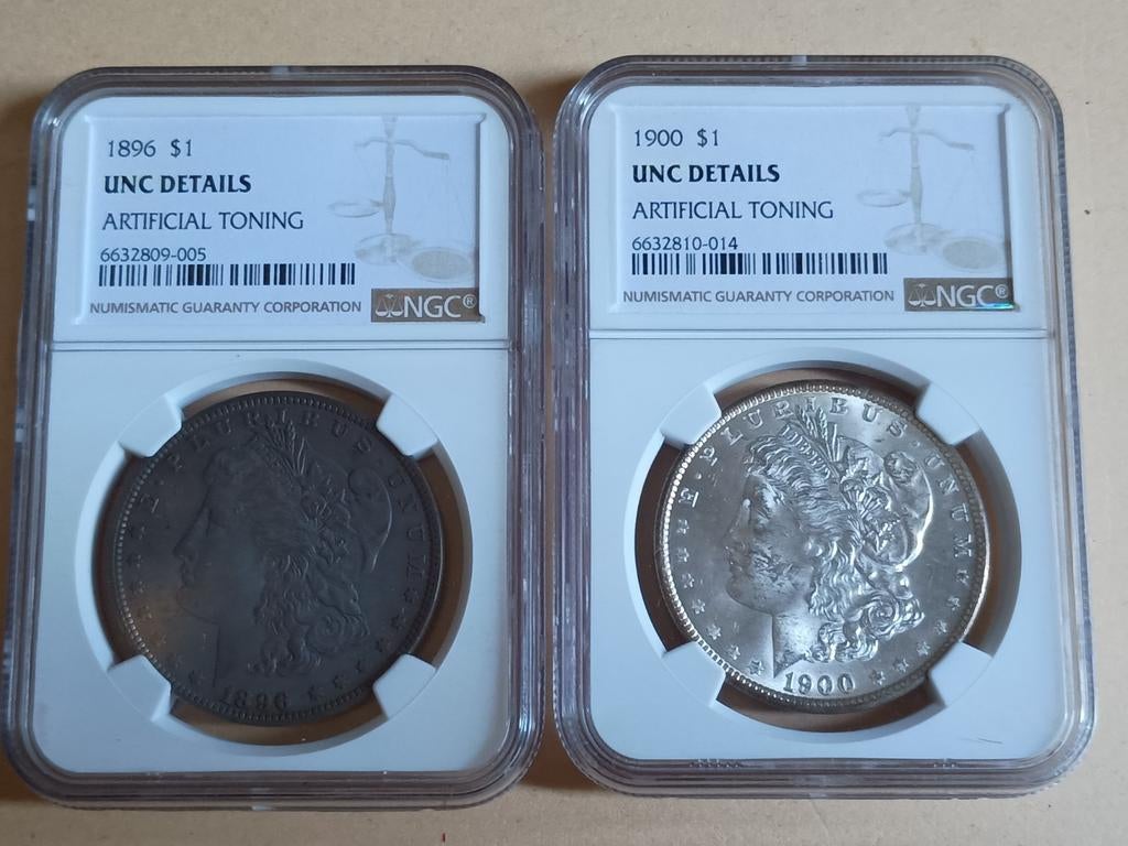Morgan Zilveren Dollar NGC, Postzegels en Munten, Ophalen of Verzenden