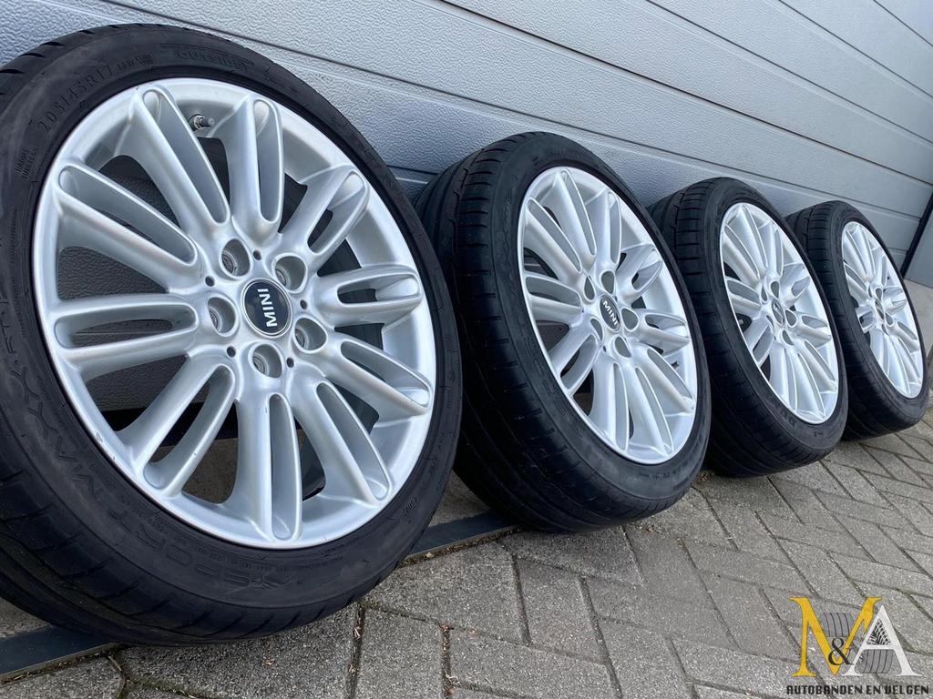 17 Mini F55 F56 F57 One Cooper Cabrio velgen + zomerbanden, Pneus et Jantes, Enlèvement ou Envoi, Véhicule de tourisme, Pneus été