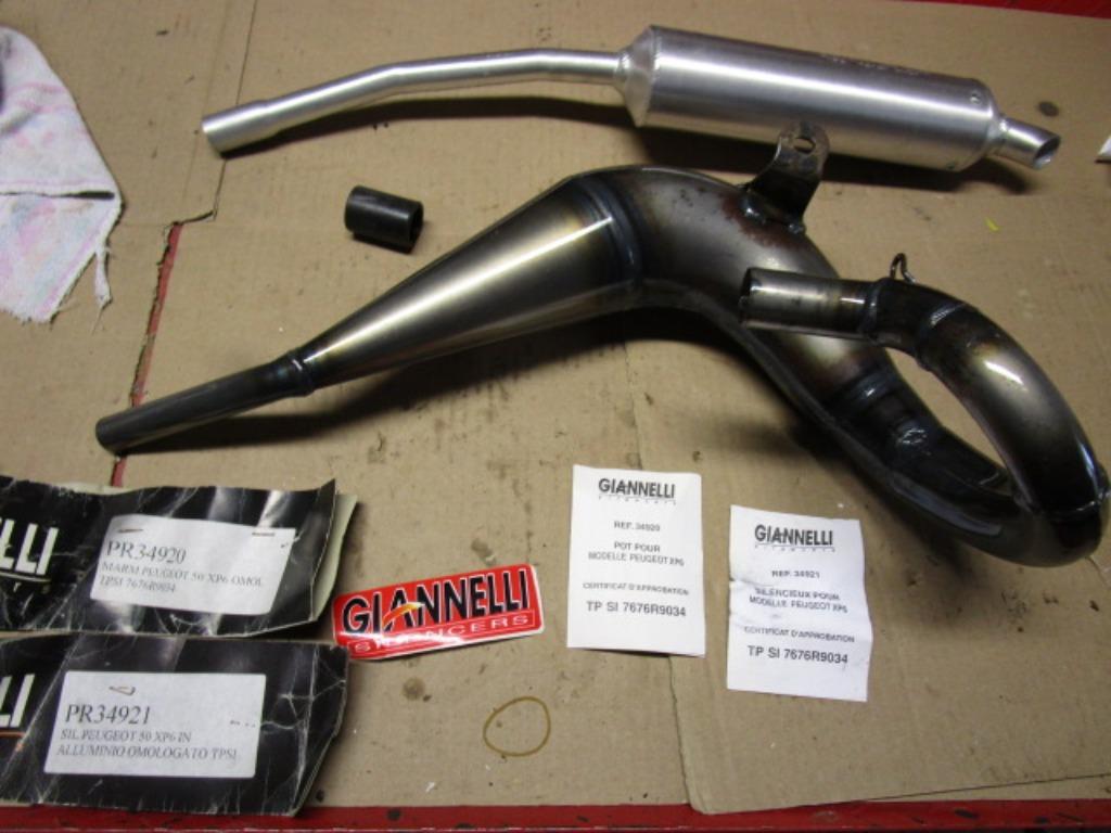 Nouveau pot Giannelli pour Peugeot XP6 50cc à partir de 2006, Enlèvement ou Envoi, Neuf, Pot d'échappement, Peugeot