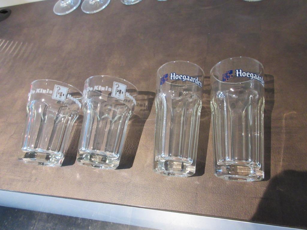 4 verres à bière verre à boire HOEGAARDEN Br. De Kluis, Enlèvement, Verre à bière