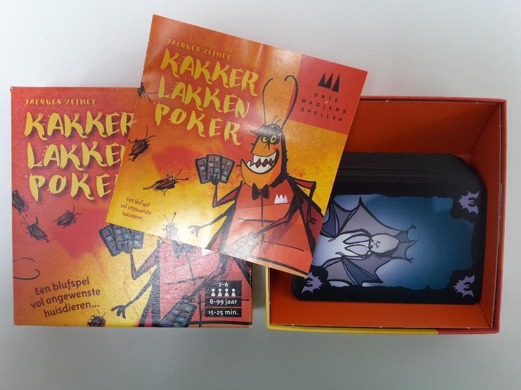 Spel Kakkerlakken Poker, 2-6 spelers, 8+, + 1 gratis promo, Ophalen of Verzenden, Zo goed als nieuw, Drie Magiërs Spellen